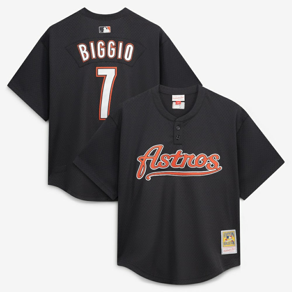 Craig Biggio Houston Astros Mitchell & Ness Authentic Batting Practice Jersey - Black - Mitchell & Ness Discount