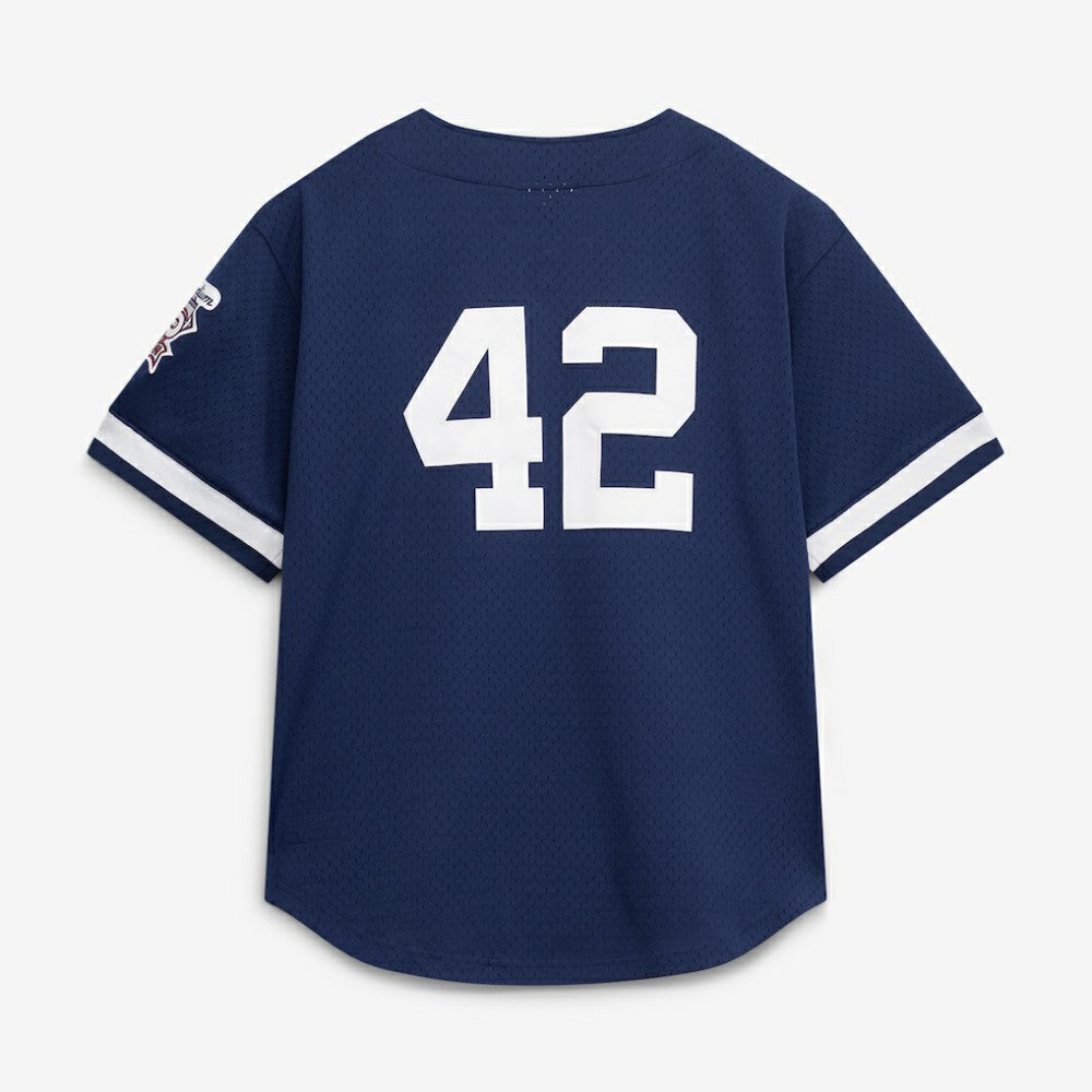 Mariano Rivera New York Yankees Mitchell & Ness Cooperstown Collection Mesh Batting Practice Button-Up Jersey - Navy - New Era Sale