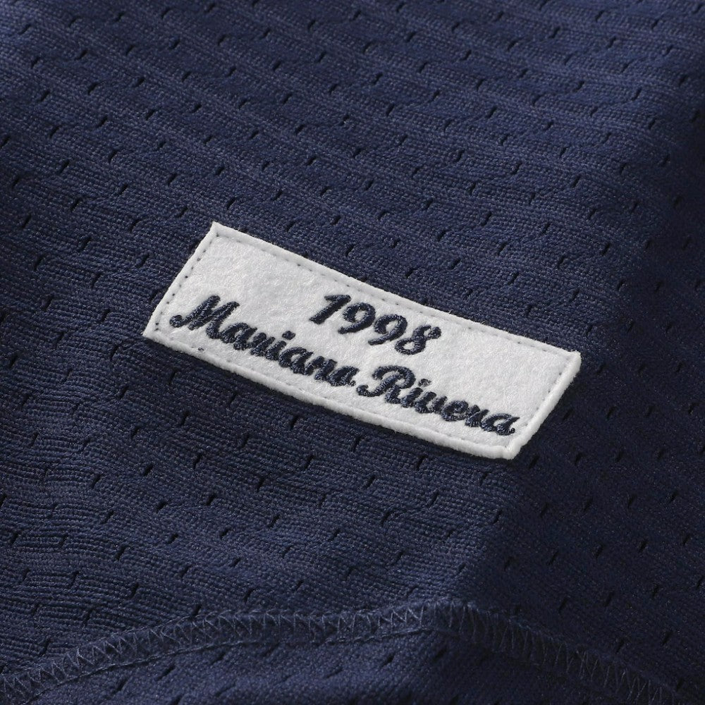 Mariano Rivera New York Yankees Mitchell & Ness Cooperstown Collection Mesh Batting Practice Button-Up Jersey - Navy - New Era Sale