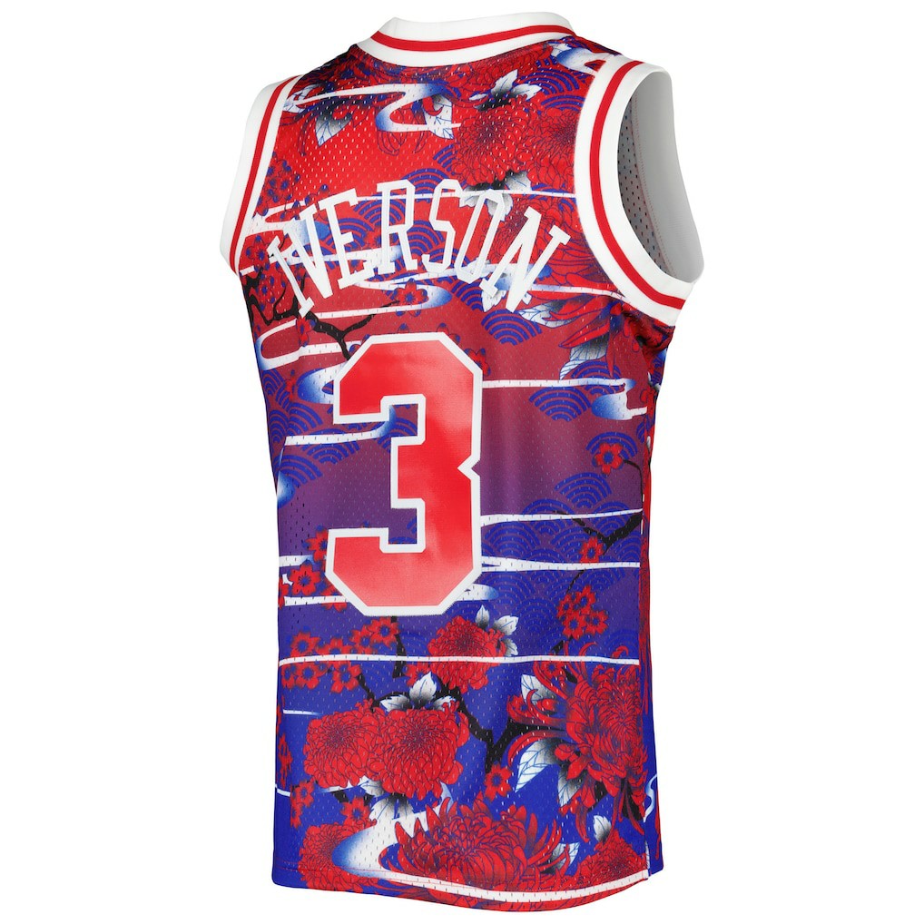 Allen Iverson Philadelphia 76ers 1996/97 Hardwood Classics Lunar New Year Swingman Jersey Red | Mitchell & Ness US