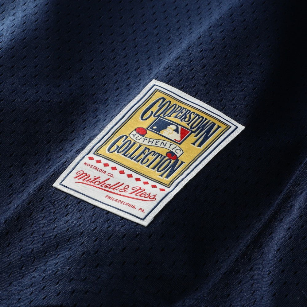Derek Jeter New York Yankees Mitchell & Ness Cooperstown Collection Mesh Batting Practice Button-Up Jersey - Navy - Mitchell & Ness Online