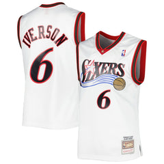 Allen Iverson Philadelphia 76ers 2002/03 Hardwood Classics Swingman Jersey White | Mitchell & Ness for sale