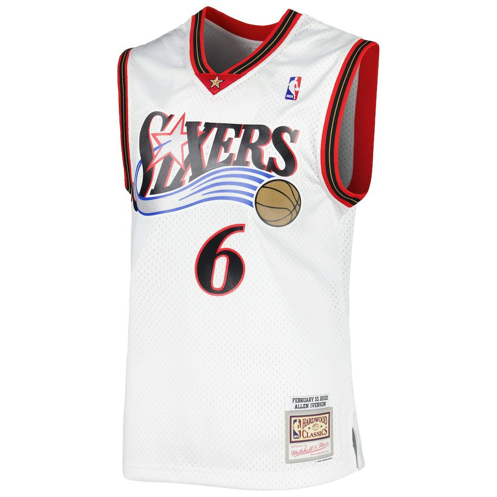 Allen Iverson Philadelphia 76ers 2002/03 Hardwood Classics Swingman Jersey White | Mitchell & Ness for sale
