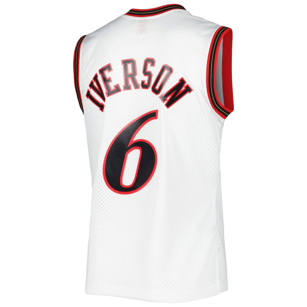 Allen Iverson Philadelphia 76ers 2002/03 Hardwood Classics Swingman Jersey White | Mitchell & Ness for sale