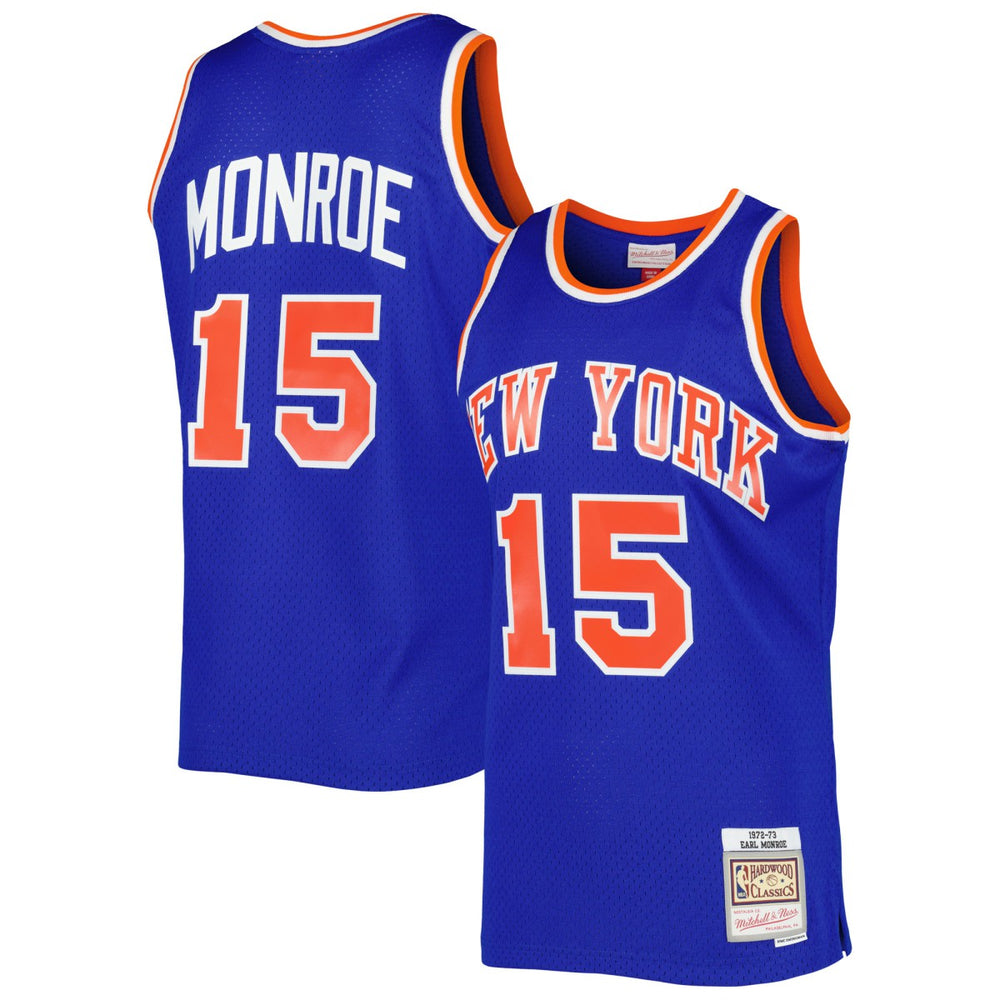 Earl Monroe New York Knicks 1972/73 Hardwood Classics Swingman Jersey Blue | Mitchell & Ness discount