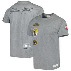 Boston Bruins Mitchell & Ness City Collection T-Shirt - Heather Gray - NHL 5293992