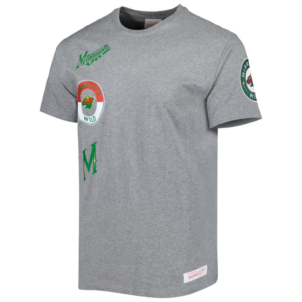 Minnesota Wild Mitchell & Ness City Collection T-Shirt - Heather Gray - NHL 5293999