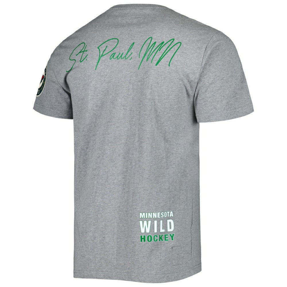 Minnesota Wild Mitchell & Ness City Collection T-Shirt - Heather Gray - NHL 5293999