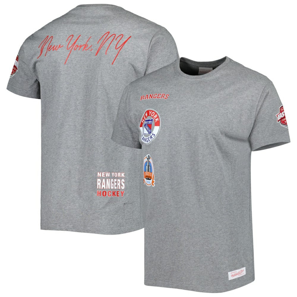New York Rangers Mitchell & Ness City Collection T-Shirt - Heather Gray - NHL 5294001