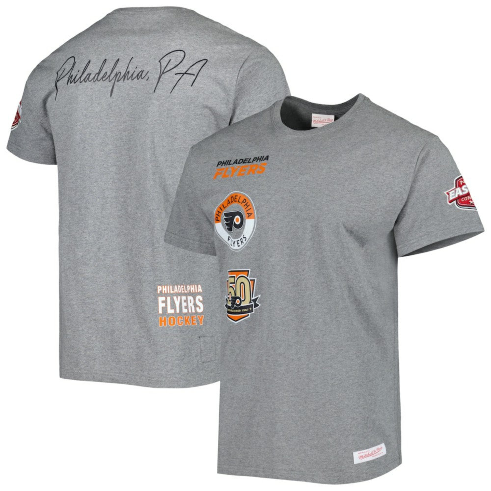 Philadelphia Flyers Mitchell & Ness City Collection T-Shirt - Heather Gray - NHL 5294003