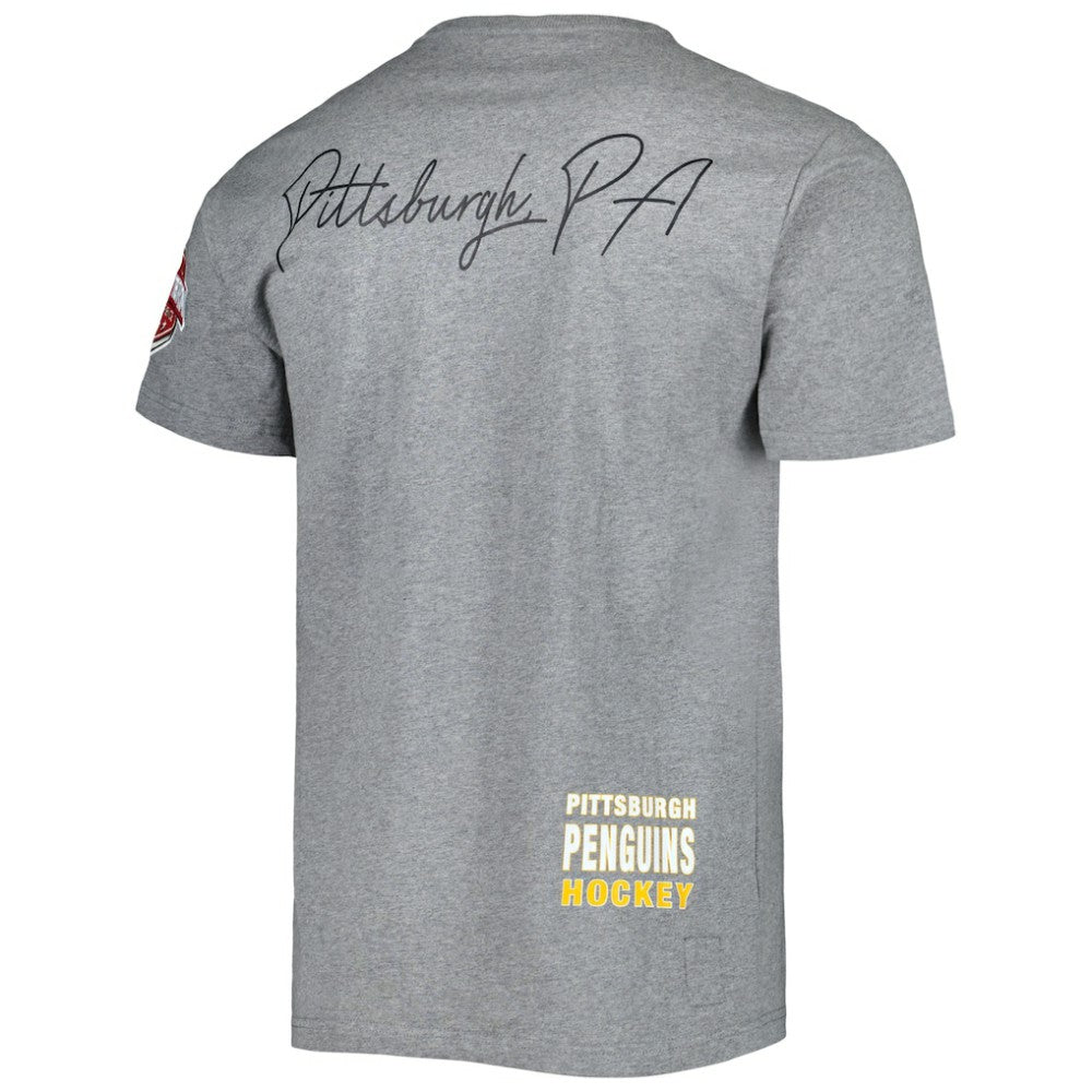 Pittsburgh Penguins Mitchell & Ness City Collection T-Shirt - Heather Gray - NHL 5294004
