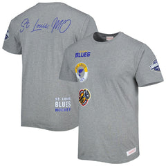 St. Louis Blues Mitchell & Ness City Collection T-Shirt - Heather Gray - NHL 5294007