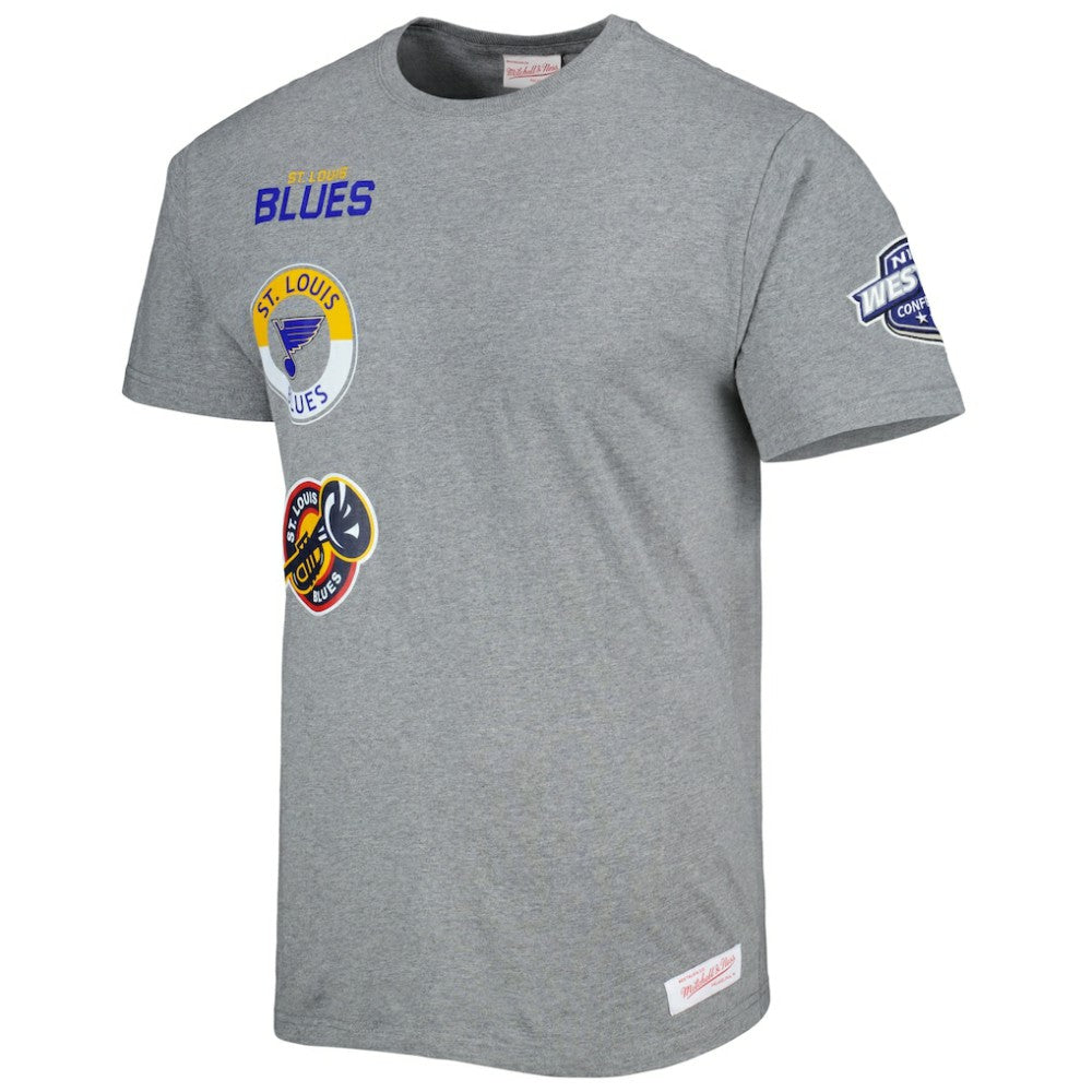 St. Louis Blues Mitchell & Ness City Collection T-Shirt - Heather Gray - NHL 5294007