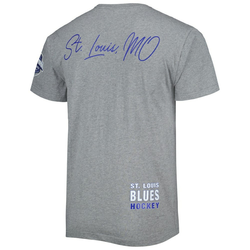 St. Louis Blues Mitchell & Ness City Collection T-Shirt - Heather Gray - NHL 5294007