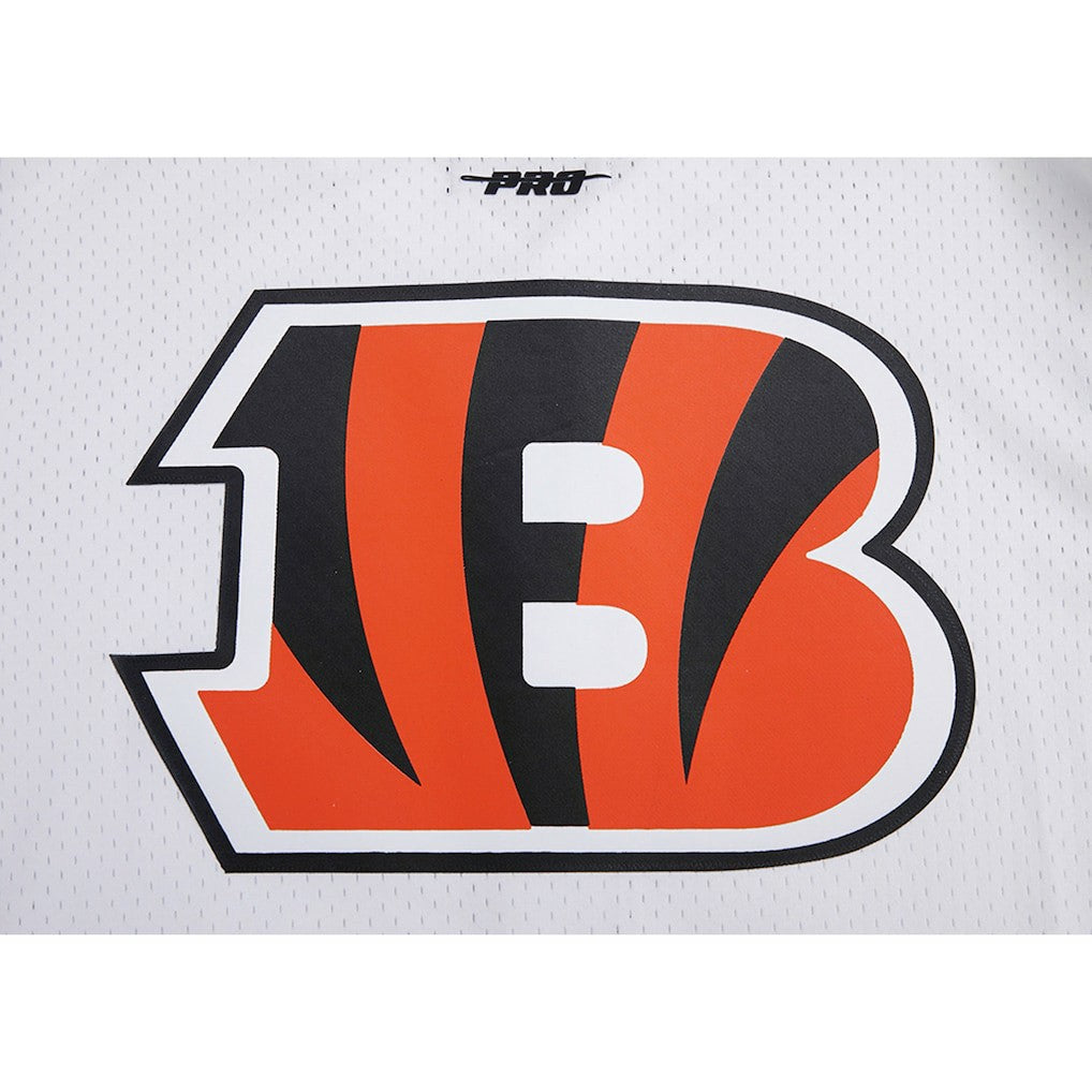 Joe Burrow Cincinnati Bengals Pro Standard Mesh Baseball Button-Up T-Shirt White
