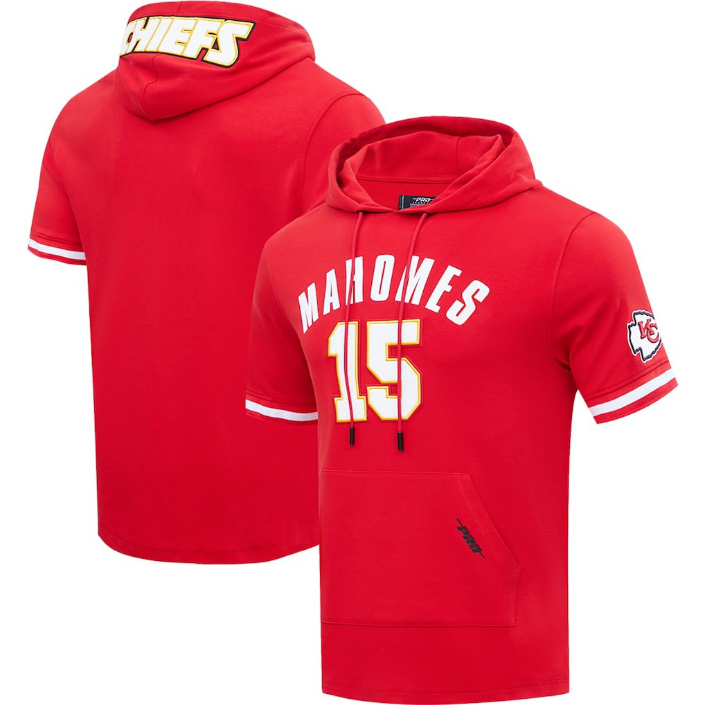 Patrick Mahomes Kansas City Chiefs Pro Standard Player Name & Number Hoodie T-Shirt Red