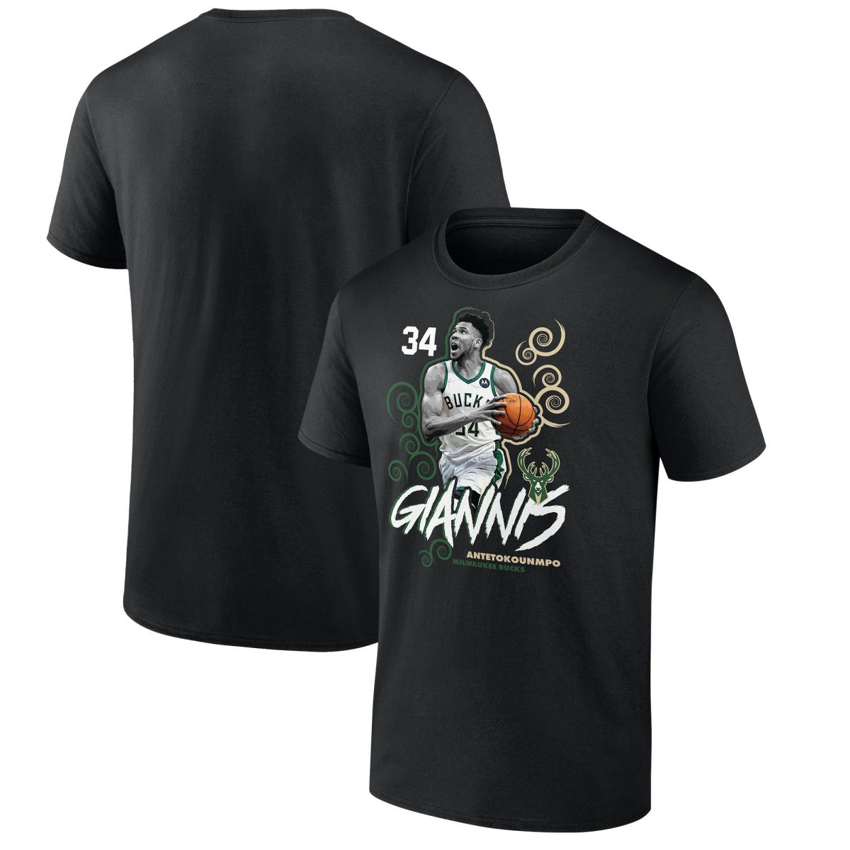 Giannis Antetokounmpo Milwaukee Bucks Competitor T-Shirt Black