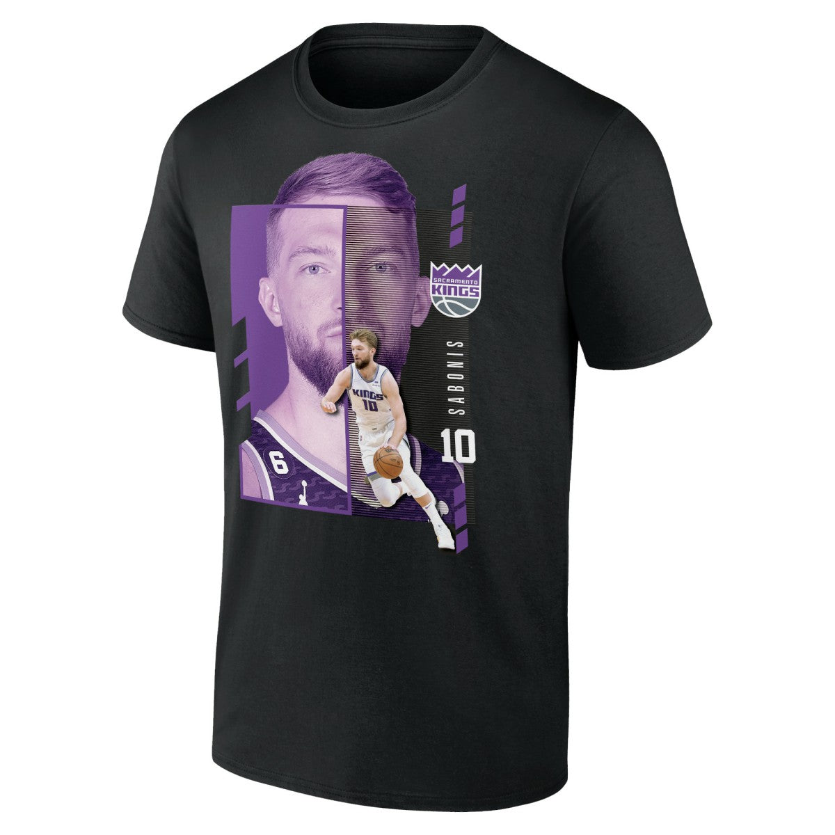 Domantas Sabonis Sacramento Kings Jump Pass T-Shirt Black