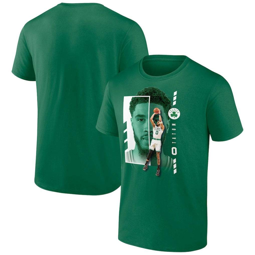 Jayson Tatum Boston Celtics Jump Pass T-Shirt Green