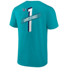 LaMelo Ball Charlotte Hornets Full-Court Press Name & Number T-Shirt Aqua