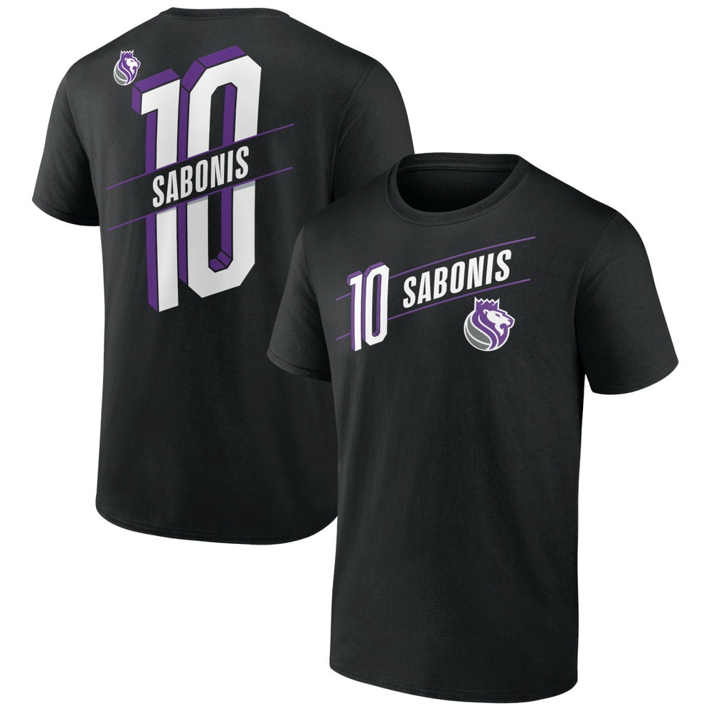 Domantas Sabonis Sacramento Kings Full-Court Press Name & Number T-Shirt Black