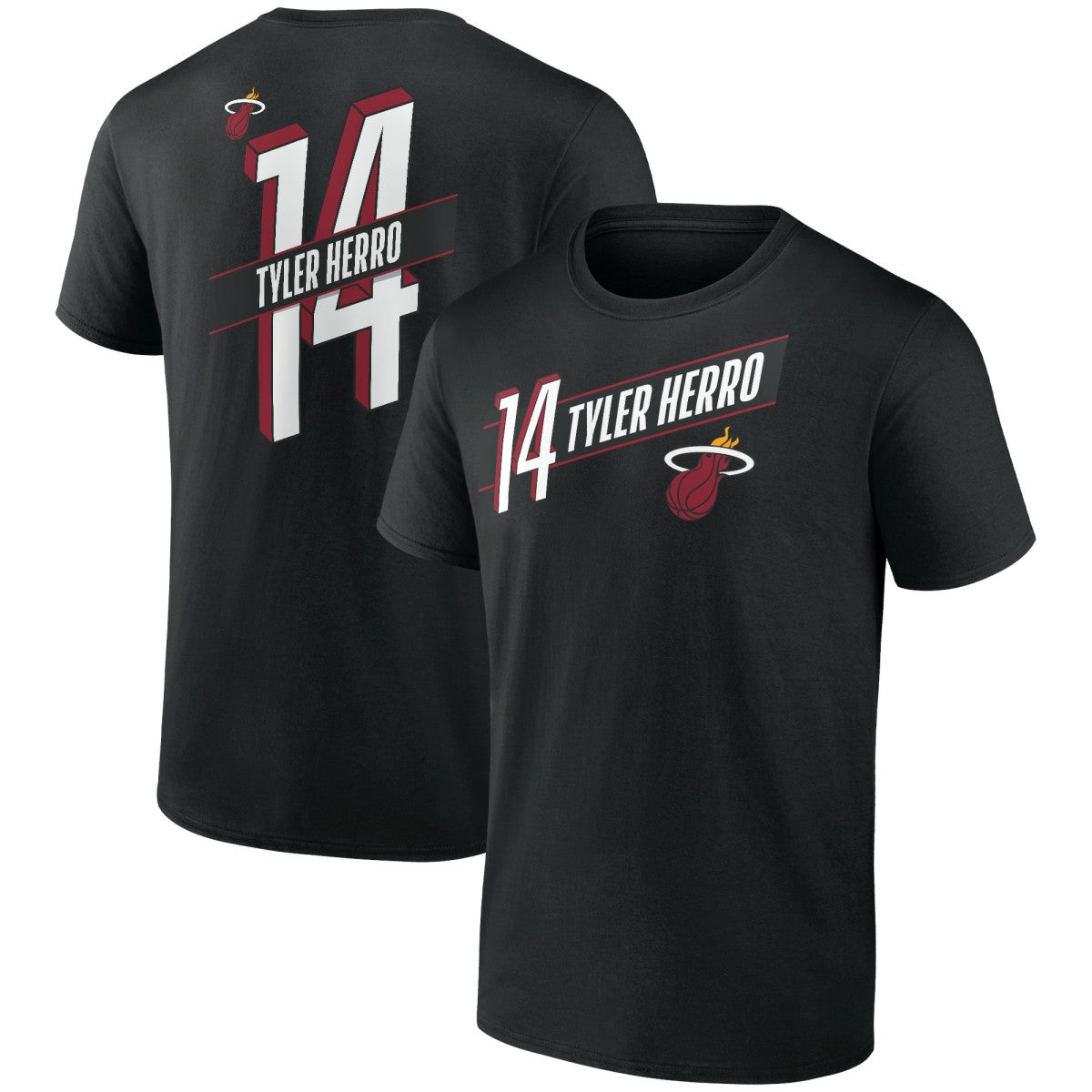 Tyler Herro Miami Heat Full-Court Press Name & Number T-Shirt Black