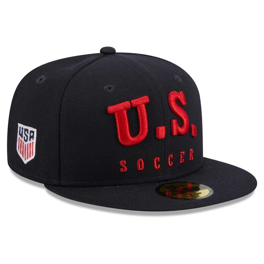USMNT New Era Text 59FIFTY Fitted Hat Navy - New Era sale