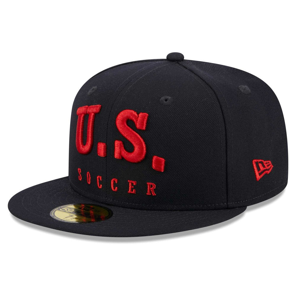 USMNT New Era Text 59FIFTY Fitted Hat Navy - New Era sale