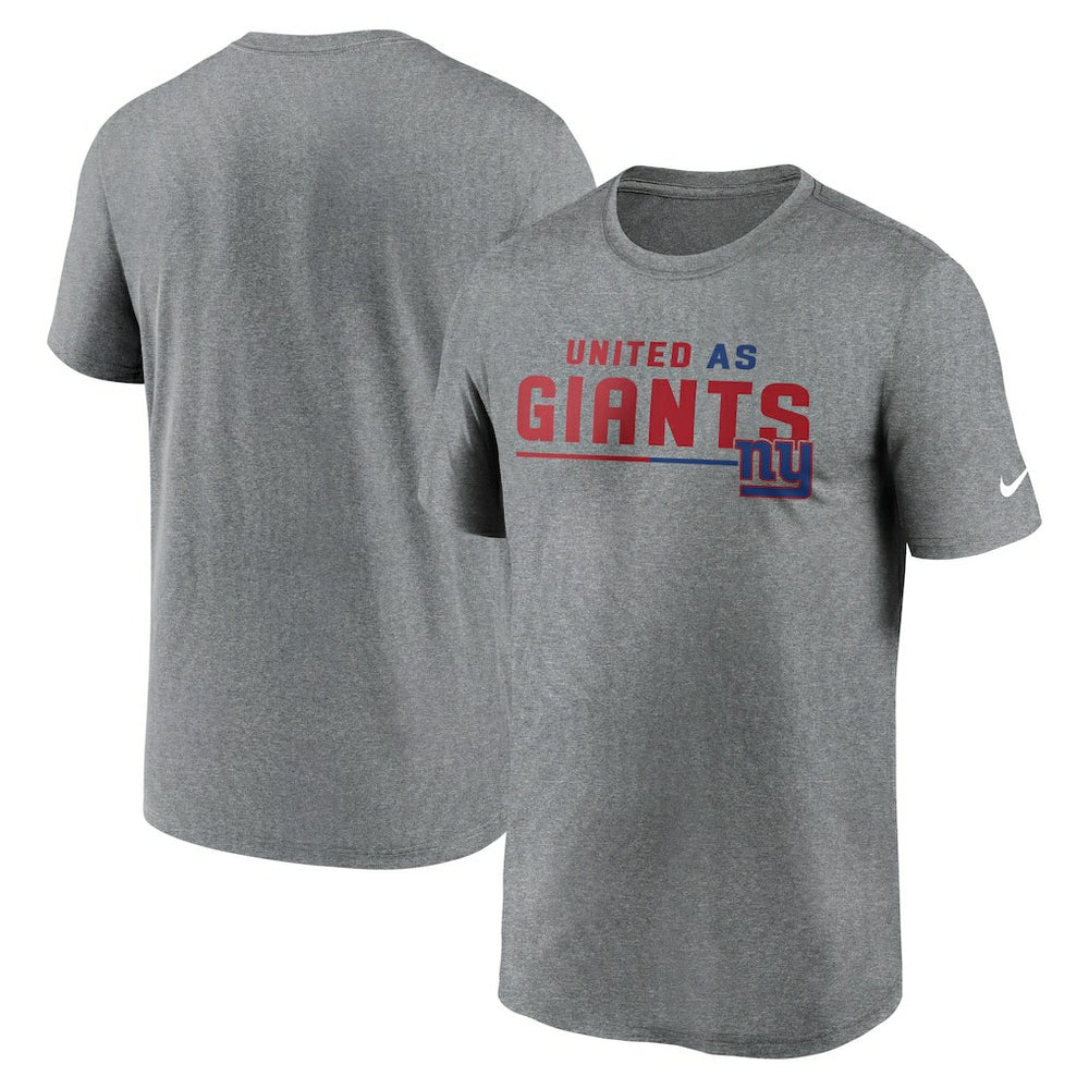 Nike New York Giants Legend Team Shoutout Performance T-Shirt Heather Gray