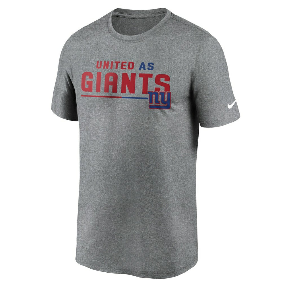 Nike New York Giants Legend Team Shoutout Performance T-Shirt Heather Gray