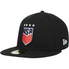 USWNT New Era Team Basic 59FIFTY Fitted Hat Black - New Era Discount