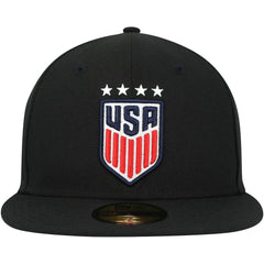 USWNT New Era Team Basic 59FIFTY Fitted Hat Black - New Era Discount