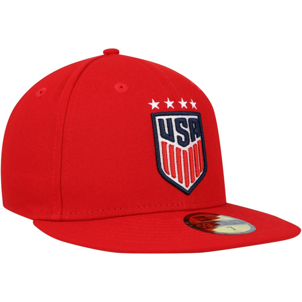 USWNT New Era Team Basic 59FIFTY Fitted Hat Red - New Era