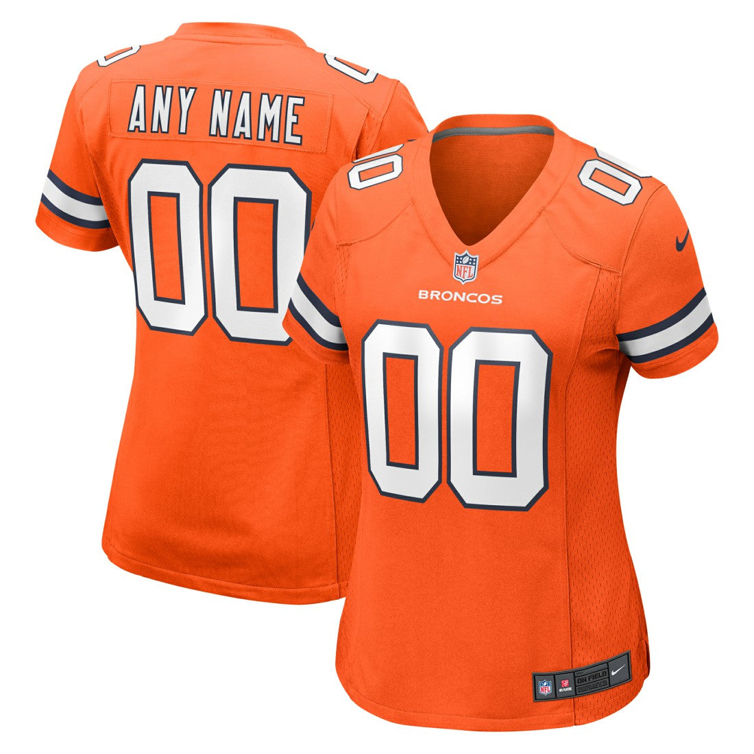 Nike Denver Broncos Women's Alternate Custom Game Jersey Orange