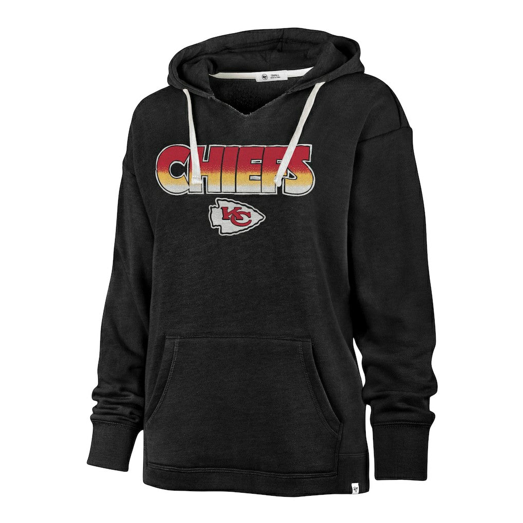 47 brand Kansas City Chiefs '47 Women's Color Rise Kennedy Pullover Hoodie Black