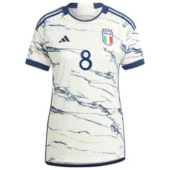 Jorginho Italy National Team Women's 2023 Away Replica Jersey White - Adidas Discount