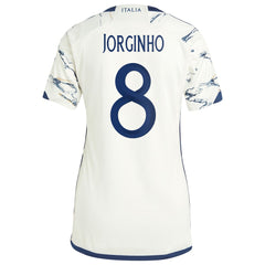 Jorginho Italy National Team Women's 2023 Away Replica Jersey White - Adidas Discount