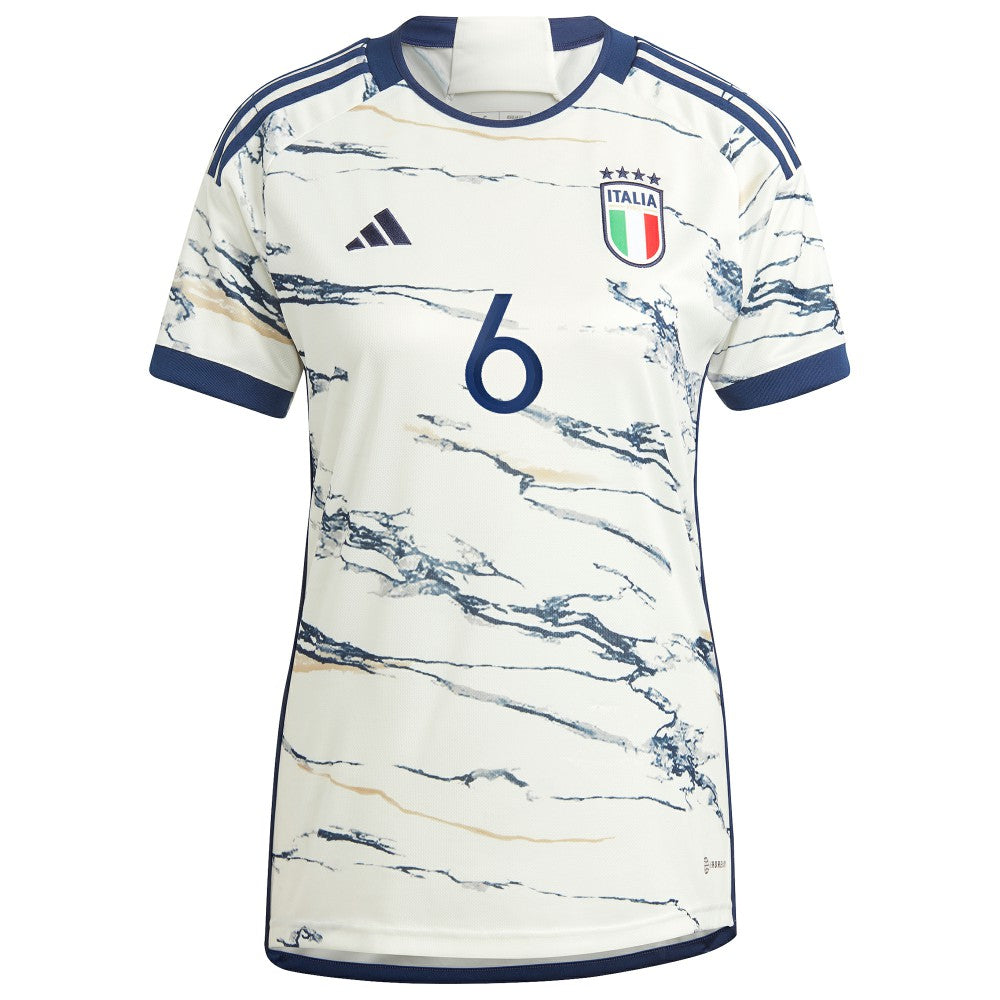 Marco Verratti Italy National Team Women's 2023 Away Replica Jersey White - Adidas