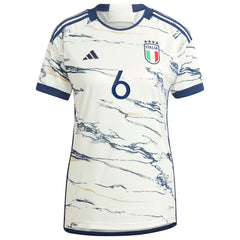 Marco Verratti Italy National Team Women's 2023 Away Replica Jersey White - Adidas