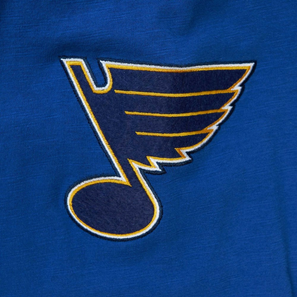 St. Louis Blues Mitchell & Ness Legendary Slub Hoodie Long Sleeve T-Shirt - Blue - NHL 5298358