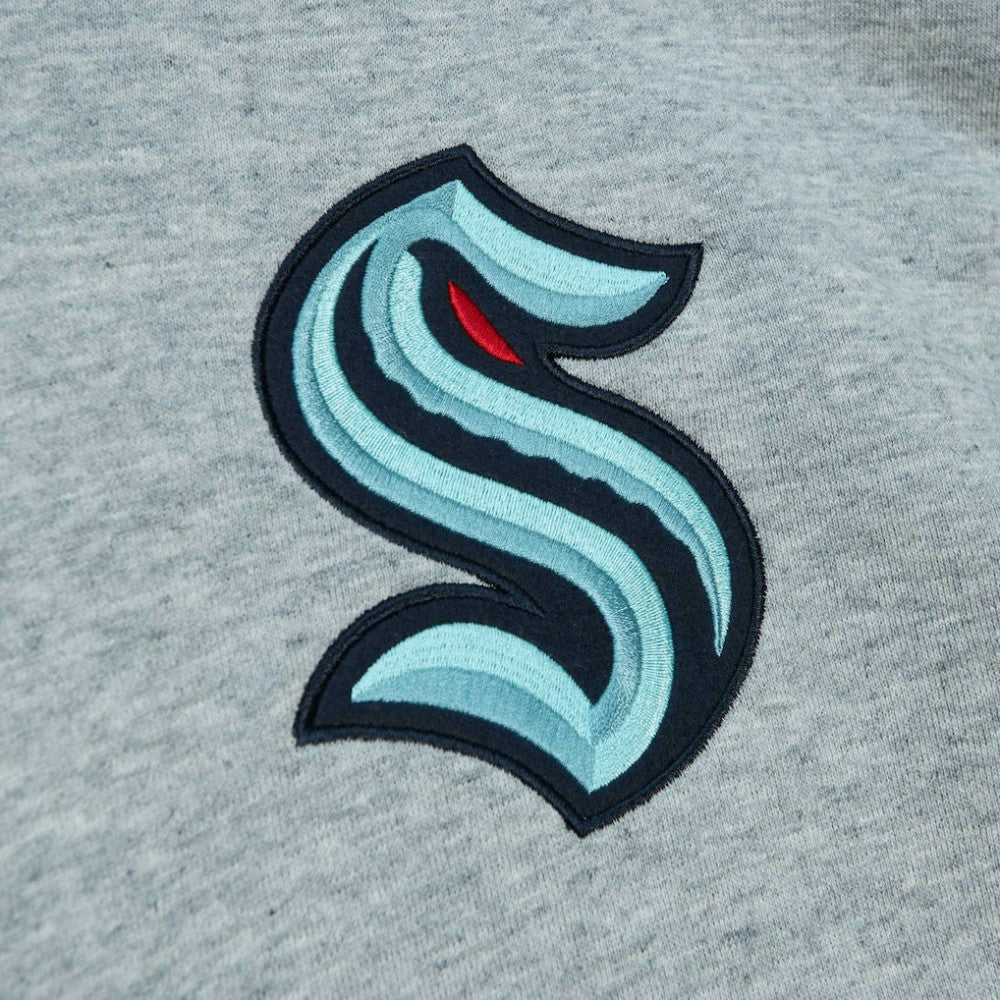 Seattle Kraken Mitchell & Ness Classic French Terry Pullover Hoodie - Heather Gray - NHL 5298375