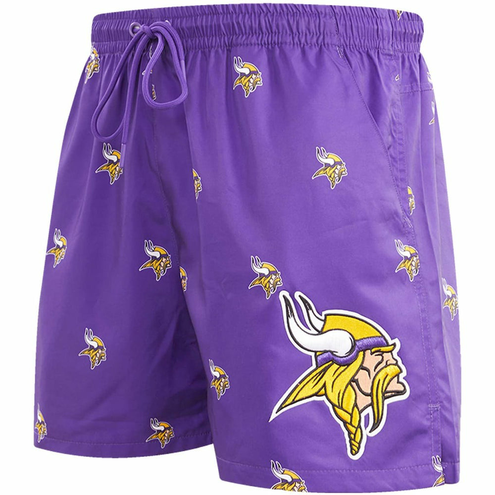 Minnesota Vikings Pro Standard Allover Print Mini Logo Shorts Purple