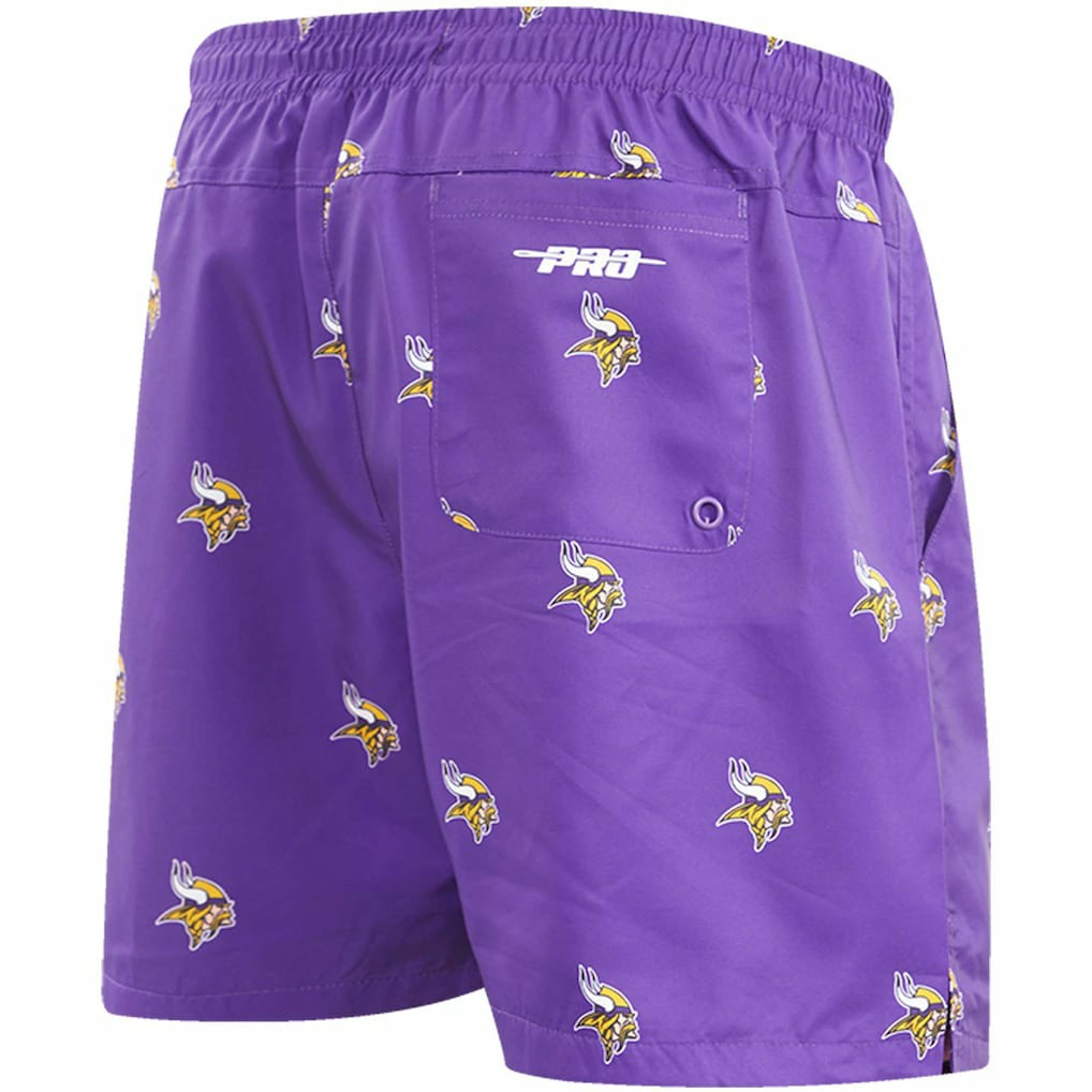 Minnesota Vikings Pro Standard Allover Print Mini Logo Shorts Purple