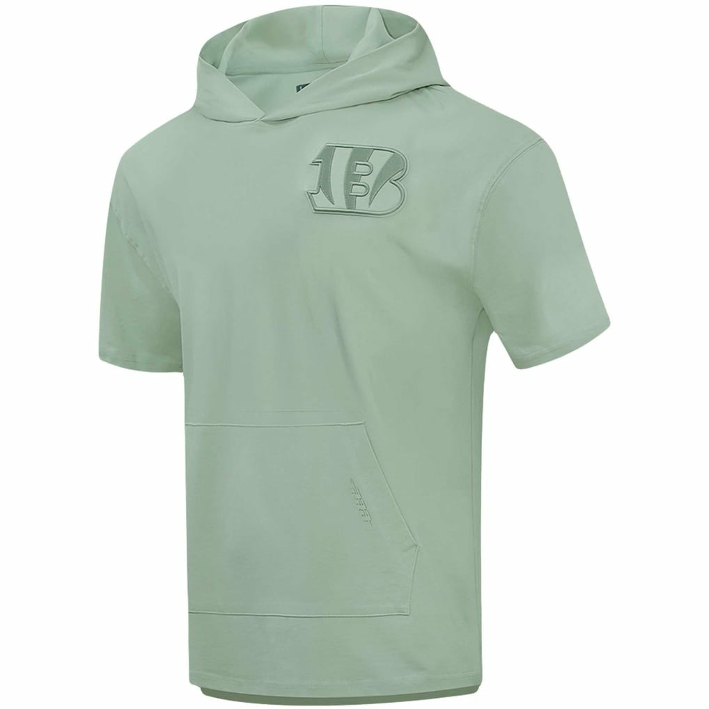 Cincinnati Bengals Pro Standard Neutrals Short Sleeve Pullover Hoodie Light Green
