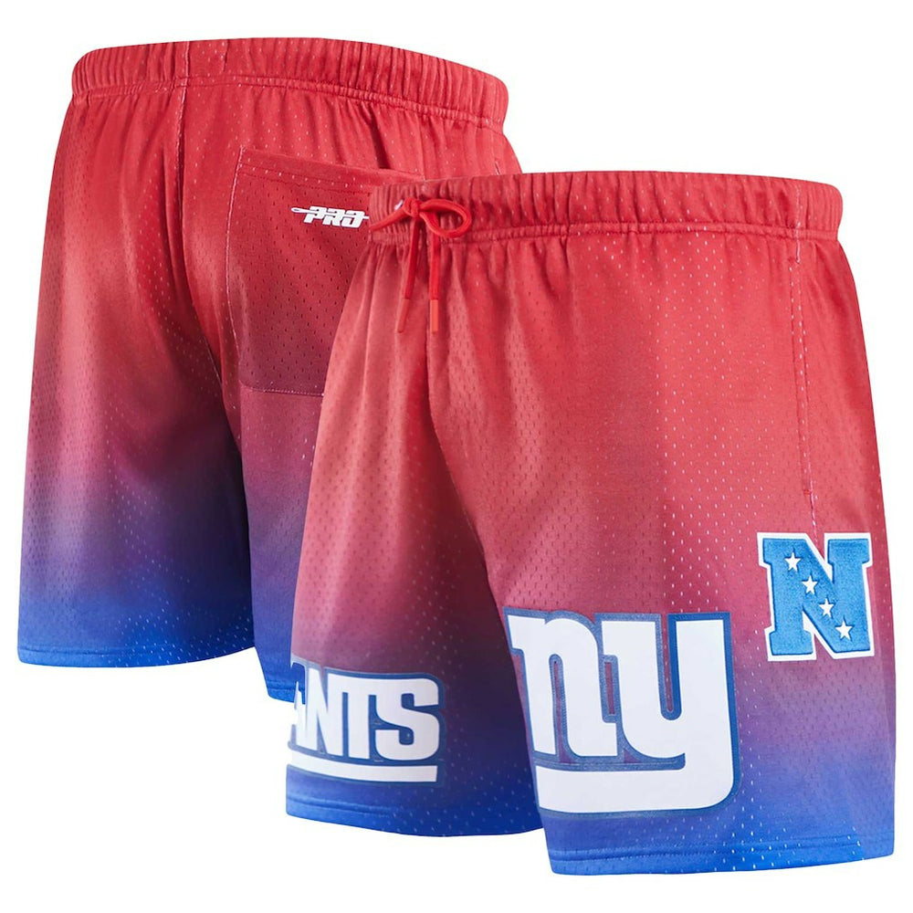 New York Giants Pro Standard Ombre Mesh Shorts Royal/Red