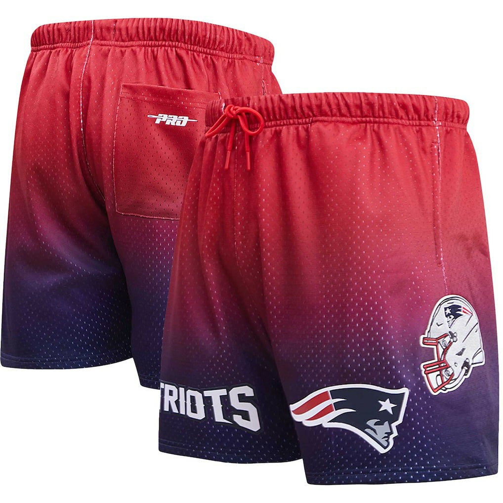 New England Patriots Pro Standard Ombre Mesh Shorts Navy/Red