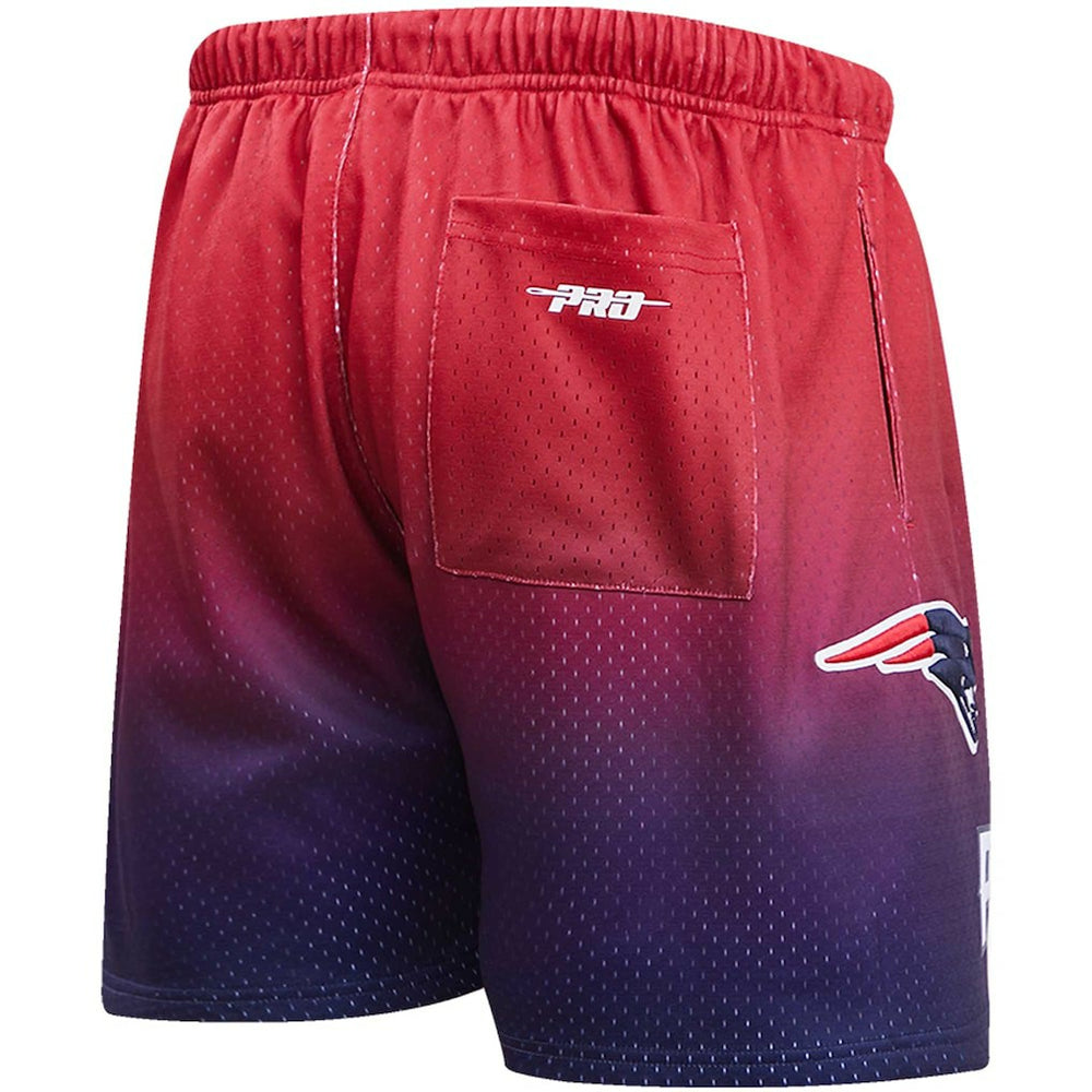 New England Patriots Pro Standard Ombre Mesh Shorts Navy/Red