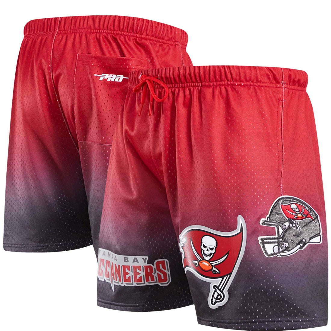Tampa Bay Buccaneers Pro Standard Ombre Mesh Shorts Black/Red