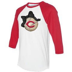 Cincinnati Reds Tiny Turnip Women's Baseball Bow 3/4-Sleeve Raglan T-Shirt - White/Red - MLB Online