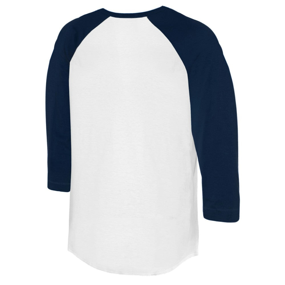 Milwaukee Brewers Tiny Turnip Women's Baseball Flag 3/4-Sleeve Raglan T-Shirt - White/Navy - MLB Online